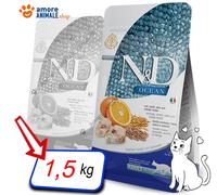 Farmina Gato N&D Océano Adulto → Merluza Espelta Y Avena - 300 Gr / 1,5 / 5 Kg