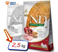 Farmina N&D Ancestral Adult Light Comida Para Perros Seco Pollo Y Granada 2,5 Kg