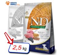 Farmina N&D Ancestral Puppy Mini Comida Perro Seco Cordero Y Arándano - 2,5/7 kg