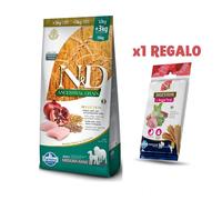 Farmina N&D Ancestral Grain Medium/Maxi - Pienso para perros adultos medianos y grandes - Pollo y granada - Cantidad: 12 + 3 kg GRÁTIS