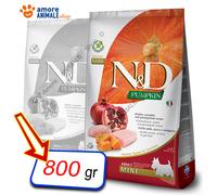 Farmina N&D Calabaza Adulto Mini Comida Seca de Pollo y Granada 800 g