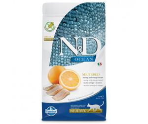 Farmina N&D Ocean Neutered - Pienso seco para gato adulto esterilizado - Arenque y naranja - Cantidad: 1,5 kg