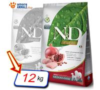 Farmina N&D Prime Sin Granos - Adulto Maxi Pollo y Granada - 12 kg