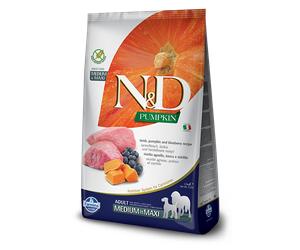 Farmina N&D Pumpkin Grain Free Canine Adult Medium&Maxi Cordero&Blueberry 12kg
