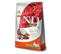 Farmina, N&D Quinoa Skin & Coat Arenque, coco y cúrcuma, perro adulto mini, 7 kg
