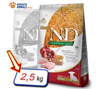 Farmina Perro N&D Ancestral Cachorro Mini → Pollo Y Granada - 800 Gr / 2,5 Kg