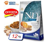 Farmina Perro N&D Océano Adulto Medio/Maxi → Merluza Y Espelta - 12 Kg - Perros
