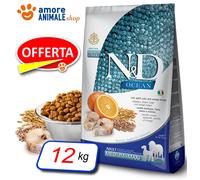 Farmina Perro N&D Océano Adulto Medio/Maxi → Merluza Y Espelta - 12 Kg - Perros