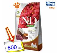 Farmina Perro N&D Quinoa Piel Y Abrigo Adulto Mini Ciervo Perros 800 Gr/2,5 Kg