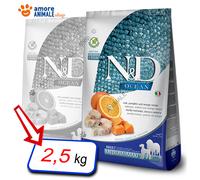Farmina Perro N y D Ocean Adulto Medio / Maxi →Bacalao Farro - 2,5/12 KG -