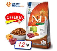 Farmina Perro N y D Pumpkin Adulto Medio Maxi → Cervo ,Calabaza Manzana - 12KG -