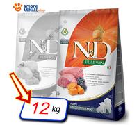 Farmina Perro N y D Pumpkin Puppy Med / Maxi →Cordero Mirtillo - 2,5/12 KG