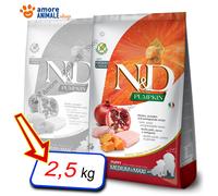 Farmina Perro N y D Pumpkin Puppy Med / Maxi → Pollo Granada - 2,5/12 KG