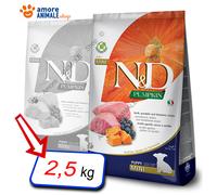 Farmina Perro N y D Pumpkin Puppy Mini →Cordero Y Mirtillo - 800 Gr / 2,5 / 7KG