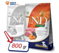 Farmina Perro N y D Pumpkin Puppy Mini →Cordero Y Mirtillo - 800 Gr / 2,5 / 7KG