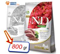Farmina Perro N y D Quinoa Neutered Adult Mini → Pato - 800 Gr / 2,5 / 7KG -