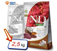 Farmina Perro N y D Quinoa Ski Mal Adult Todas Breads→ Cervo Y Coco - 2,5 / 7KG