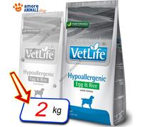 Farmina Perro Vet Life Dieta Natural → Hipoalergénica Huevos Y Arroz - 2 / 12 kg