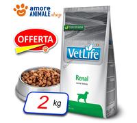 Farmina Perro Vet Life Dieta Natural → Renal - 2 Kg - Comida Para Perro, Perros