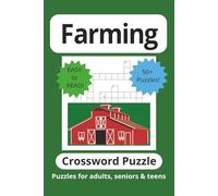 Farming Crossword Puzzle Book: Crossword Puzzles with Easy to Read Print about Farming, Farm Animals, Agriculture and More | 6x9 inches | 120 pages ... Gift for Vacations, Holidays and Free Times