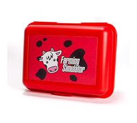 Farming Simulator (Color Rojo, Fiambrera con diseño de Vaca, tamaño 17,5x12,8x6,9 cm, Caja de plástico, (Giants.012)