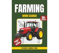 Farming Word Search Book: Word Searches with Easy to Read Print About Agriculture, Farming Life, Crops, Animals, Tools, Rural Traditions and More | ... Focus, Mental Clarity and Relaxing Free Time