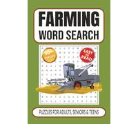 Farming Word Search Book: Word Searches with Easy to Read Print about Farming, Farm Equipment, Crops and More | 6x9 inches, 110 pages | 50+ Puzzles ... Gift for Vacations, Holidays and Free Times