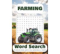 Farming Word Search Puzzle Book: Word Search with Easy to Read Print about Farming, Animals, Tools and More| 6x9 inches, 110 pages| 50+ Puzzles ... Gift for Vacation, Holidays and Free Times