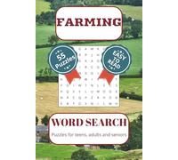 Farming Word Search Puzzle Book: Word Searches With East To Read Print about Farming, Farm Equipment, Agriculture and more | 6 x 9 inches, 110 pages, ... ages interested in farm life and brain games