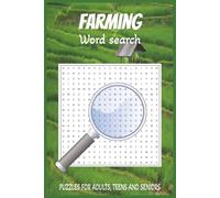 Farming Word Search Puzzle Book: Word Searches with Easy to Read Print | 6x9 inches, 110 pages | 50+ puzzles ... Gift for Vacations, Holidays and Free Times