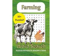 Farming Word Search Puzzle Book: Word Searches with Easy to Read Print about Country Life, Rural, Agriculture and More | 6x9 inches, 110 pages | 50+ ... | Gift for Vacations, Holidays and Free Time