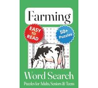 Farming Word Search Puzzle Book: Word Searches with Easy to Read Print about Farming | 6x9 inches, 110 pages | 50+ Puzzles