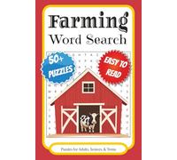 Farming Word Search Puzzle Book: Word Searches with Easy to Read Print about Farming, Agriculture, Animals, and More | 6x9 inches, 110 pages | 50+ ... Gift for Vacations, Holidays, and Free Times