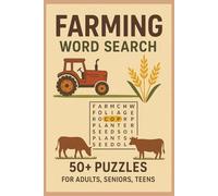 FARMING Word Search Puzzle Book: Word Searches with Easy to Read Print about Farming, Agriculture, Cultivation and More | 6x9 inches, 110 pages | 50+ ... for Vacations, Holidays and Leisure times