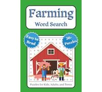Farming Word Search Puzzle Book: Word Searches with Easy to Read Print about Farming, Animals, Agriculture and More | 6 x 9 inches, 110 pages | 50+ Puzzles … Gift for Vacations, Holidays and Leisure