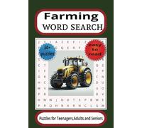 Farming word search puzzle book: word searches with easy to read print, about farming, animals, land and more. 6x9 inches 110 pages, 50+ puzzles... gift for holidays and spare time