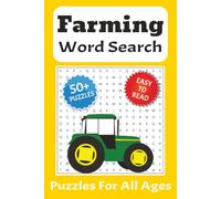Farming Word Search Puzzle Book: Word Searches with Easy to Read Print about Farming, Farm Animals, Crops and More | 6x9 Inches, 110 Pages | 50+ Puzzles ... Gift for Vacations, Holidays and Free Times