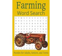 Farming Word Search Puzzle Book: Word Searches with Easy to Read Print about Farms, Farming, Farm Life and More | 6x9 inches, 110 pages | 50+ puzzles ... Gift for Vacations, Holidays, and Free Times