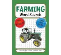 Farming Word Search Puzzle Book: Word Searches with Easy to Read Prints about Crops, Animals, Tools and more | 6x9 inches, 110 pages | 50+ Puzzles … Perfect Gift for Travel, Holidays & Relaxation