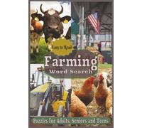 Farming Word Search Puzzle Books: About Agriculture, Farming, Animals and More | Easy to Read Print | 6x9 inches, 110 pages | 50+ Puzzles … Gift For Vacations, Holidays and Wait Times