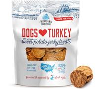 Farmland Traditions Turkey & Sweet Potato Jerky Dog Treats, 6 oz. by Made in The USA.