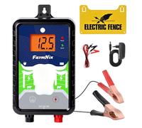 FarmNix Pastor Eléctrico 12KV 2 Julios, Alcance 15KM para Granja y Pastizal - cerca eléctrica Controlador, Opciones de Corriente/Batería/Solar, para Vacas, Caballos, Ovejas, Cabras, Jabalíes