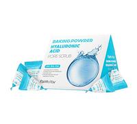 FARMSTAY Baking Powder Hyaluronic Acid Pore Scrub - Exfoliante suave para la limpieza de poros AHA BHA PHA 7 g x 25 unidades limpia los poros de forma efectiva las impurezas elimina las partículas de