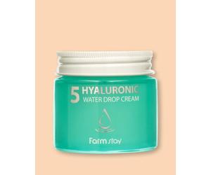 Farmstay Crema hidratante con 5 tipos de ácido hialurónico Hyaluronic 5 Water Drop Cream - 80 ml