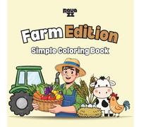 Farmy: Coloring Book for Adults and Children Featuring bold icons of farm animals, tractors, windmills, and countryside nature