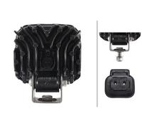 Faro adicional de halógeno montaje exterior Cristal dispersor con dibujos HELLA