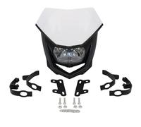 Faro Adicional para Moto Compatible con Yamaha Compatible con Honda Compatible con Suzuki Enduro Motocross Dirt Bike 35W motocicleta faro placa máscara carenado Luz Delantera de Motocicleta(Red)