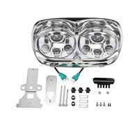 Faro Adicional Para Moto Para Road Para Glide Para FLTR 1998-2013 2012 Motocicleta 5,75 "lámpara De Proyector De Faro LED Doble(Chrome)