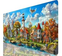 Faro Alfombrilla Ratón XXL 700x300x3mm Mouse Pad Grande Gaming Paisaje Alfombrilla Escritorio con Base Antideslizante, Protector Escritorio, Resiste Salpicaduras,Mousepad para Oficina y Familia Y8-172