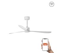 Faro Amelia Sistema inteligente Tuya blanco mate de 3 aspas grandes